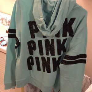 Mint Pink Bling Hoodie